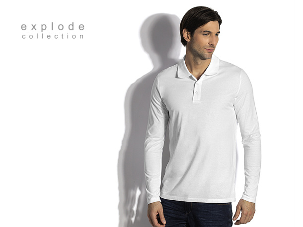 UNO LSL men’s long sleeve jersey polo shirt - EXPLODE