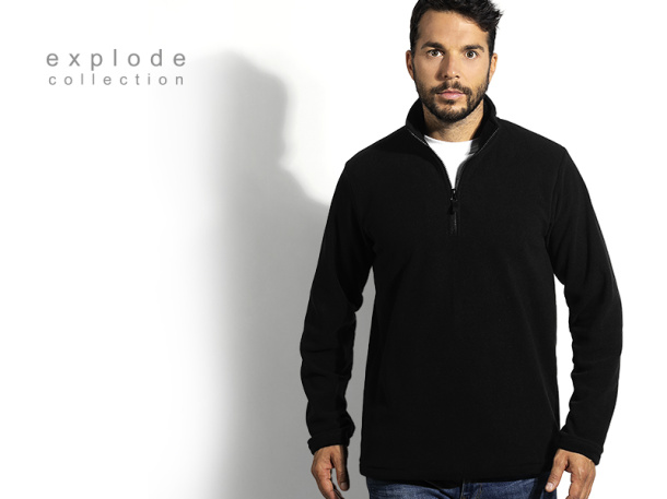 GLECHER ZIP half-zip polar fleece sweatshirt - EXPLODE