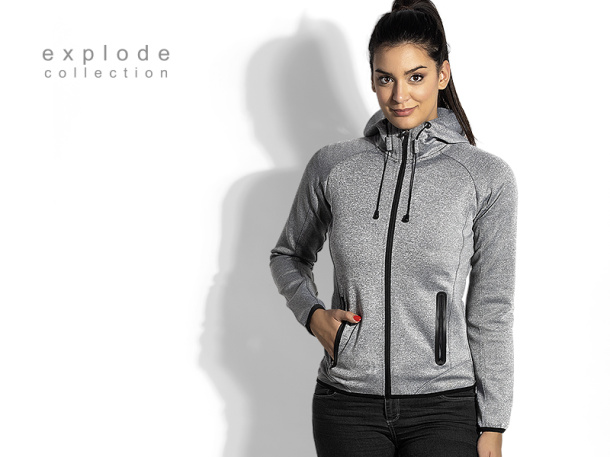 COOPER LADY Women’s mélange hooded sweatshirt - EXPLODE