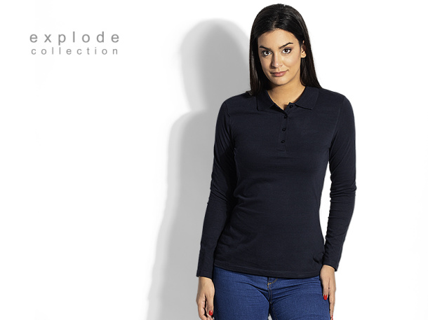 UNA LSL women’s long sleeve jersey polo shirt - EXPLODE
