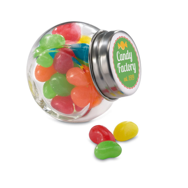 BEANDY Glass jar with jelly beans