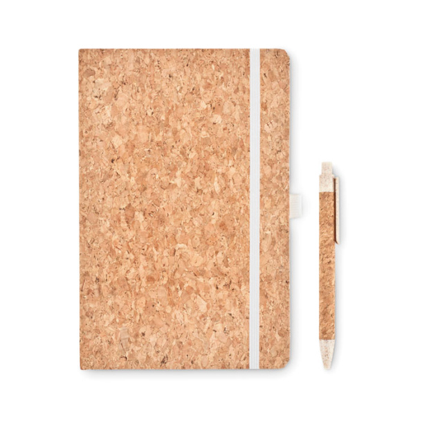 SUBER SET A5 cork notebook and pen set