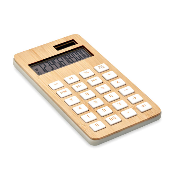 CALCUBIM 12 digit calculator w/ bamboo