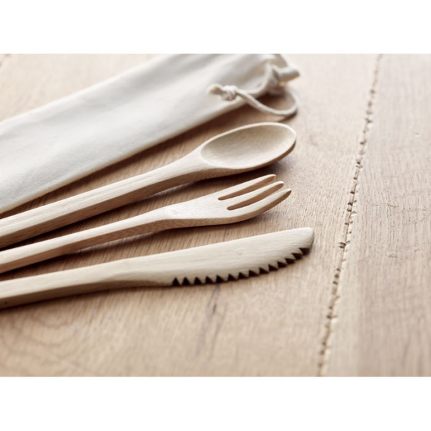 SETBOO Bamboo cutlery set