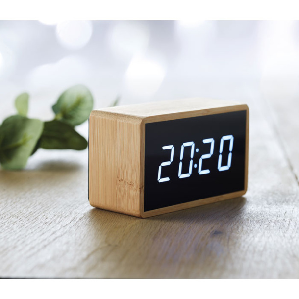 MIRI CLOCK LED alarm clock bamboo casing