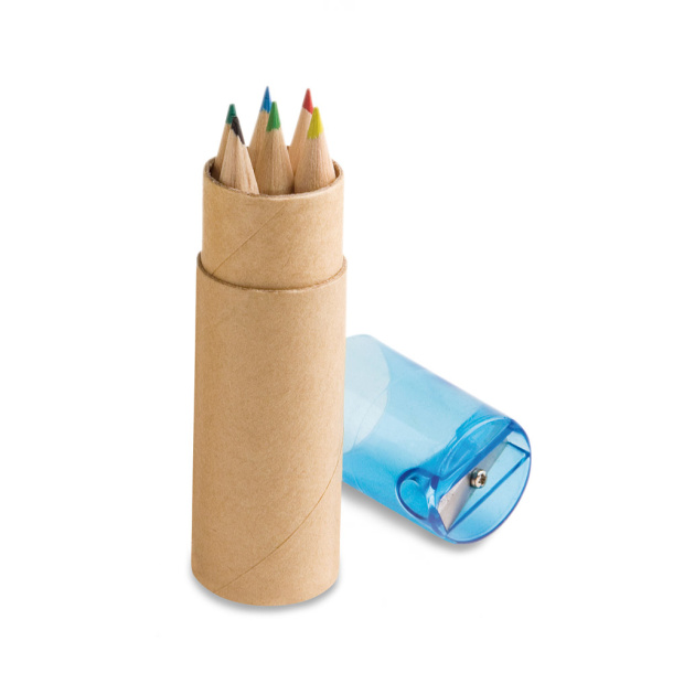 ROLS Pencil box with 6 coloured pencils
