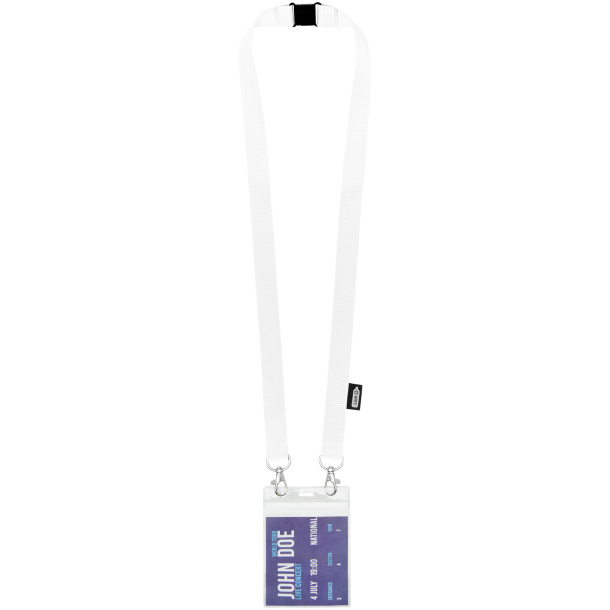 Adam recycled PET lanyard with two hooks - Bullet
