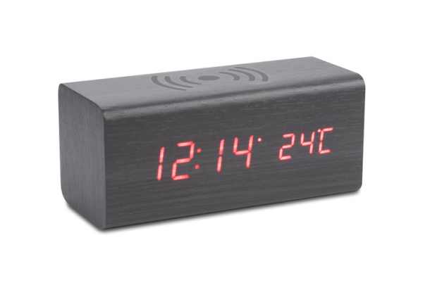 CORNELL Desk clock with wireless charger