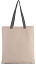  FLAT CANVAS SHOPPER WITH CONTRAST HANDLE, 220 g/m2 - Kimood
