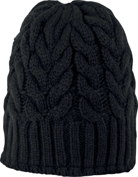  CABLE KNIT BEANIE - K-UP