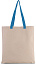  FLAT CANVAS SHOPPER WITH CONTRAST HANDLE, 220 g/m2 - Kimood
