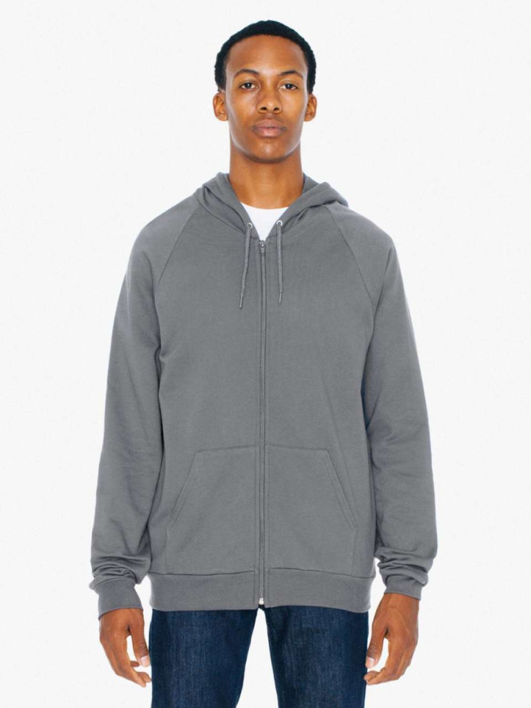 Unisex california fleece zip hooded sweatshirt american apparel aa5497wh 2xl Promoshop