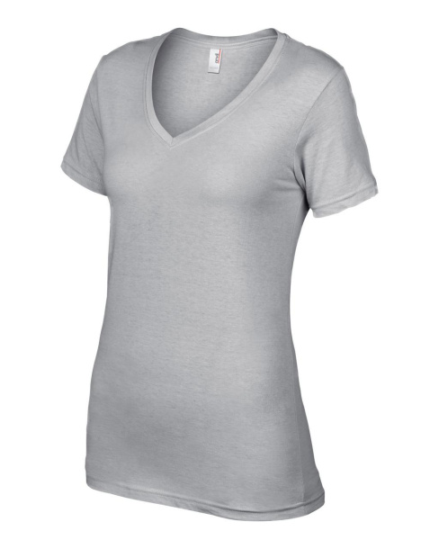  WOMEN’S FEATHERWEIGHT V-NECK TEE - Anvil