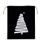  COTTON BAG WITH CHRISTMAS TREE DESIGN AND DRAWCORD CLOSURE - Kimood