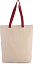  SHOPPER BAG WITH GUSSET AND CONTRAST COLOUR HANDLE, 220 g/m2 - Kimood