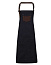  'DIVISION' WAXED LOOK DENIM BIB APRON WITH FAUX LEATHER - Premier