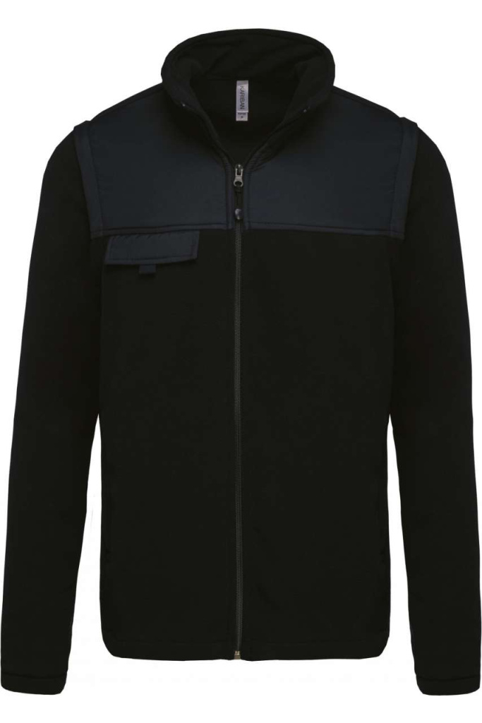 Fleece jacket with removable sleeves designed to work wk9105nv 4xl Promoshop