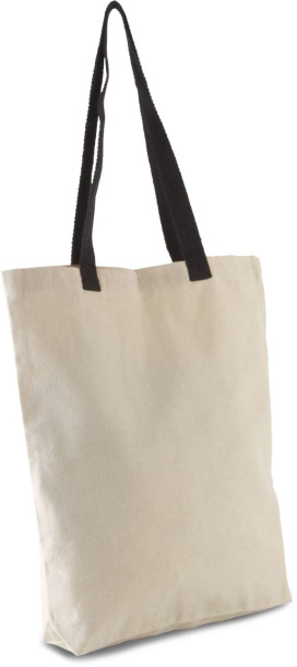  Platnena torba za kupovinu s kontrastnim ručkama, 220 g/m2 - Kimood