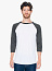  Unisex polipamučna majica s raglan dugim rukavima - 125 g/m² - American Apparel