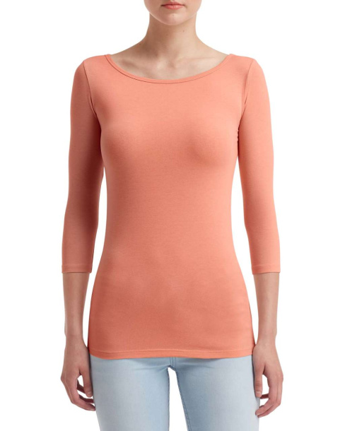  Ženska rastezljiva majica s 3/4 rukavima - 146 g/m² - Anvil