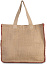  JUTE BAG WITH CONTRAST STITCHING - Kimood
