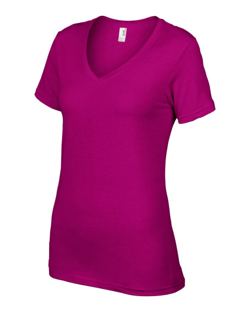  WOMEN’S FEATHERWEIGHT V-NECK TEE - Anvil