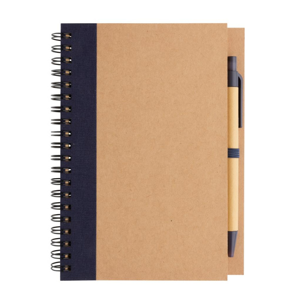  Kraft spiral notebook with pen