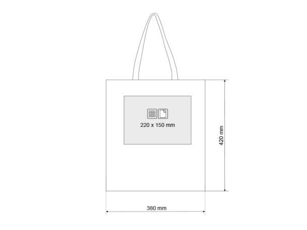MALL pamučna torba za kupovinu, 130 g/m² - BRUNO