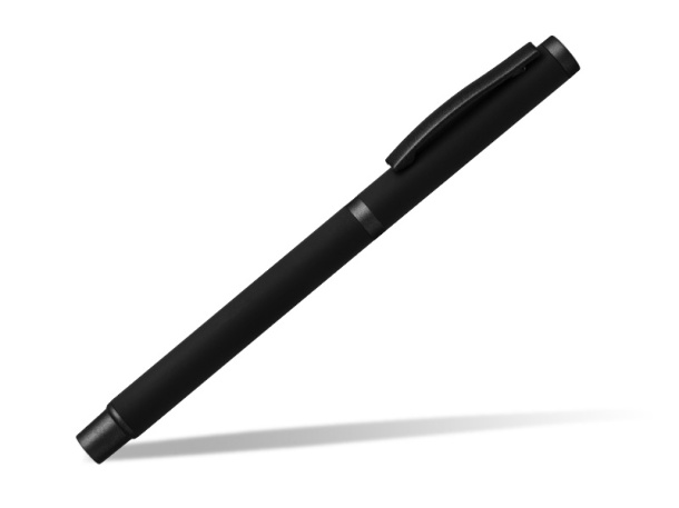 TITANIUM JET BLACK R Metalna roller kemijska olovka, soft touch
