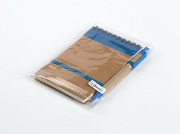 ORGANIC recycled paper notebook with recycled pen