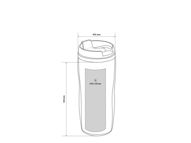 TRAVELINO plastic travel mug with removable paper inlay - CASTELLI