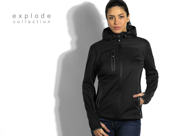 RIDER WOMEN women's softshell hooded jacket - EXPLODE