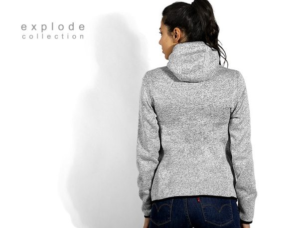 JOKER LADY women’s mélange hooded sweatshirt - EXPLODE