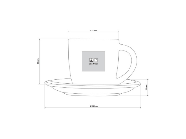 MOMENTO cup and saucer - CASTELLI