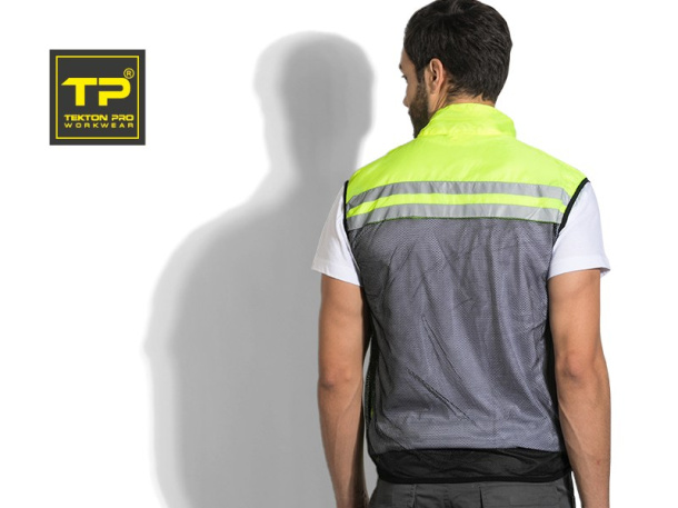 BLOCKER fluorescent vest with zipper - TEKTON PRO