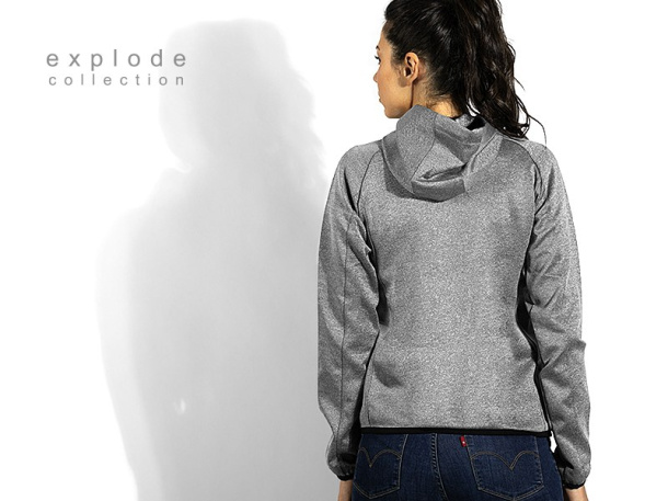 COOPER LADY Women’s mélange hooded sweatshirt - EXPLODE