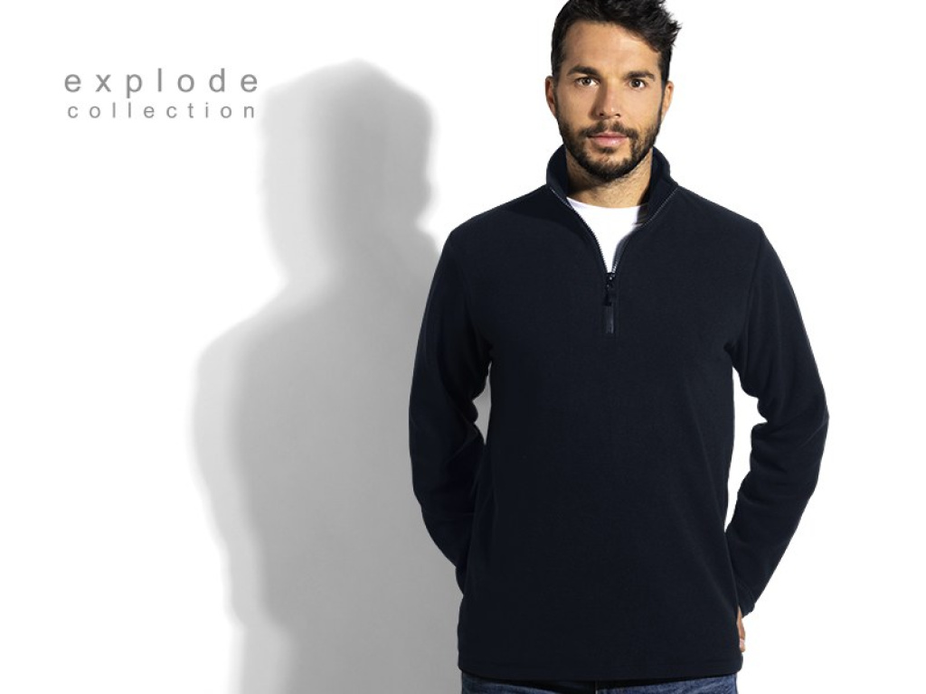 GLECHER ZIP Half zip polar fleece sweatshirt 52.031.10 XXL Promoshop
