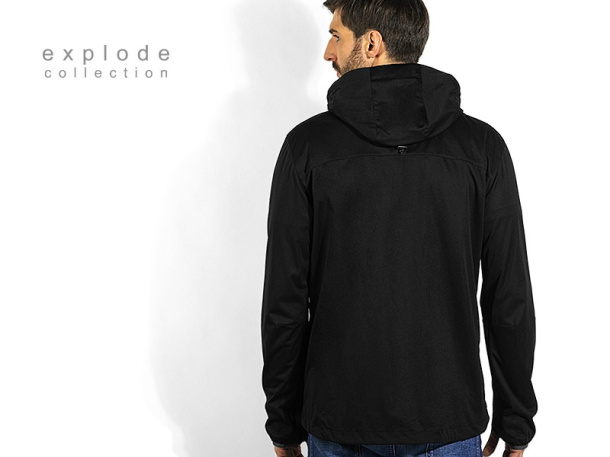 BLACK PEAK men’s softshell jacket with hood - EXPLODE