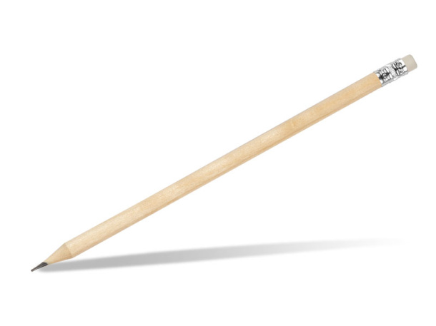 PIGMENT Drvena olovka HB s gumicom za brisanje
