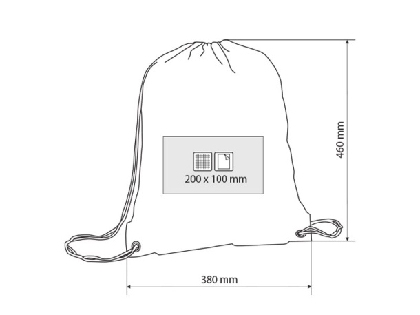 MELON COLOR 140 Cotton backpack, 140 g/m2 - BRUNO