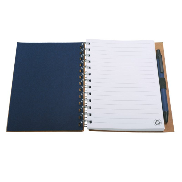 ECO notebook with clean pages 150x175 / 140 pages with pen