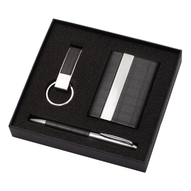 GALLANT gift set with business card case, ballpoint pen, key ring