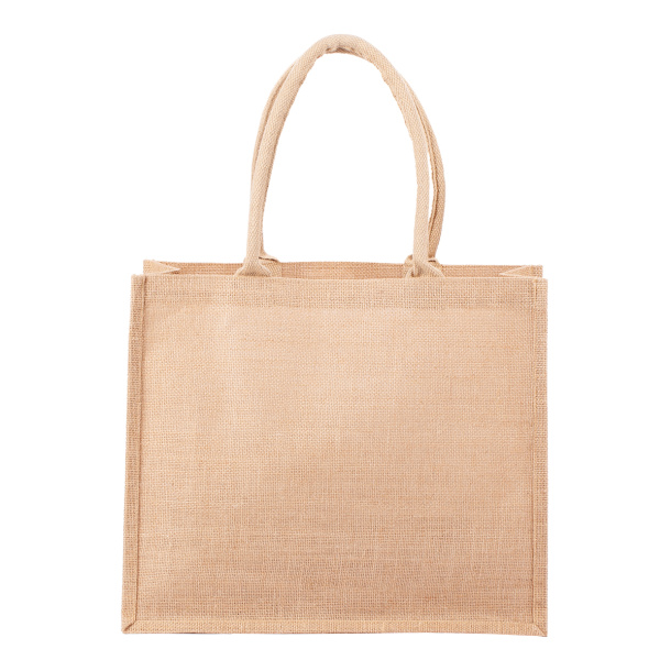 NATURAL SHOPPER laminated shopping bag from jute