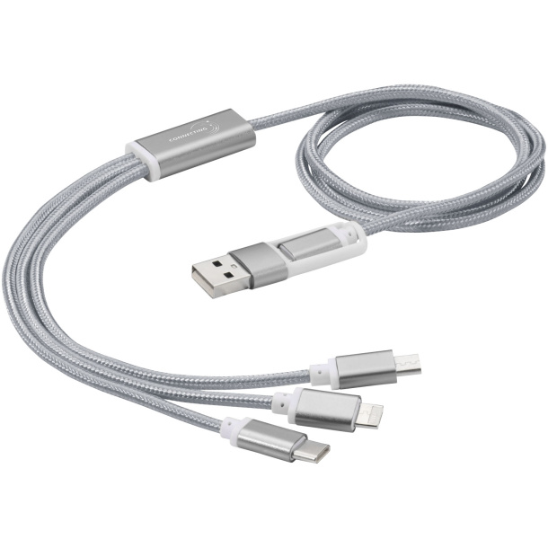 Versatile 3-in-1 charging cable with dual input