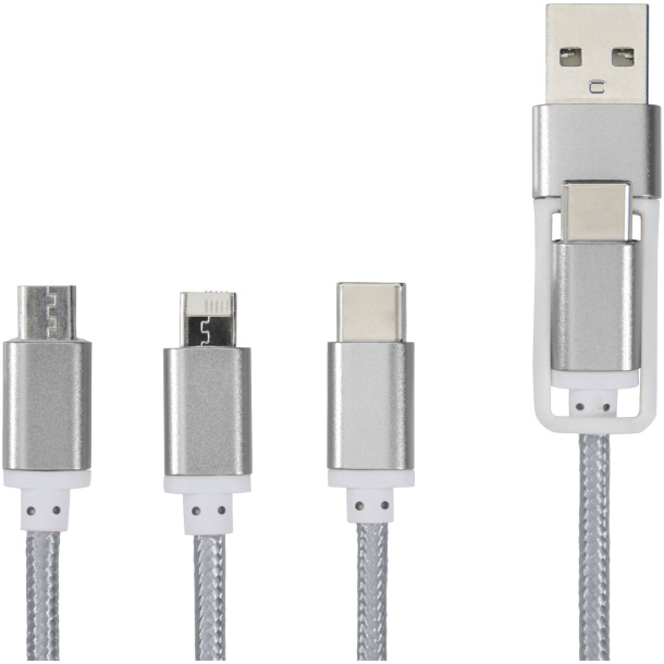 Versatile 3-in-1 charging cable with dual input - Unbranded