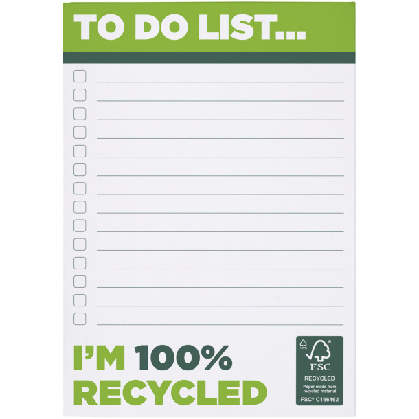 Desk-Mate® A6 recycled notepad - Unbranded