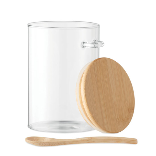 BOROSPOON Glass jar with spoon 600 ml
