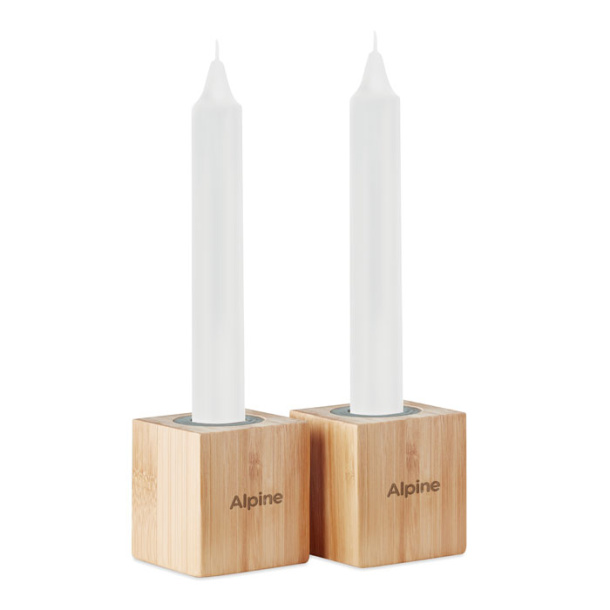 PYRAMIDE 2 candles and bamboo holders