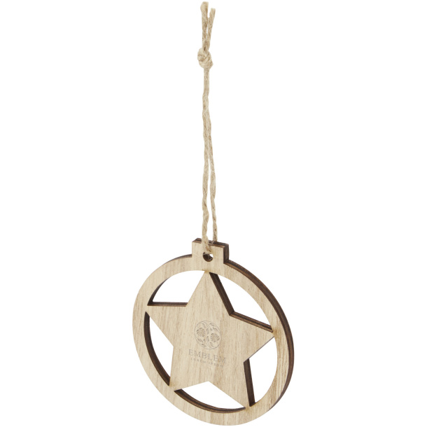 Natall wooden star ornament - Unbranded