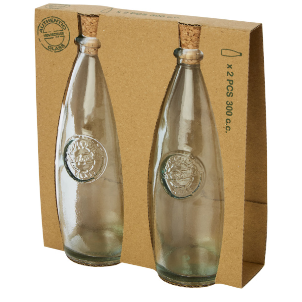 Sabor 2-piece recycled glass oil and vinegar set - Authentic